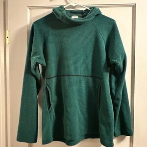 Melanzana Women’s Microgrid Hoodie Size Medium Forest Green